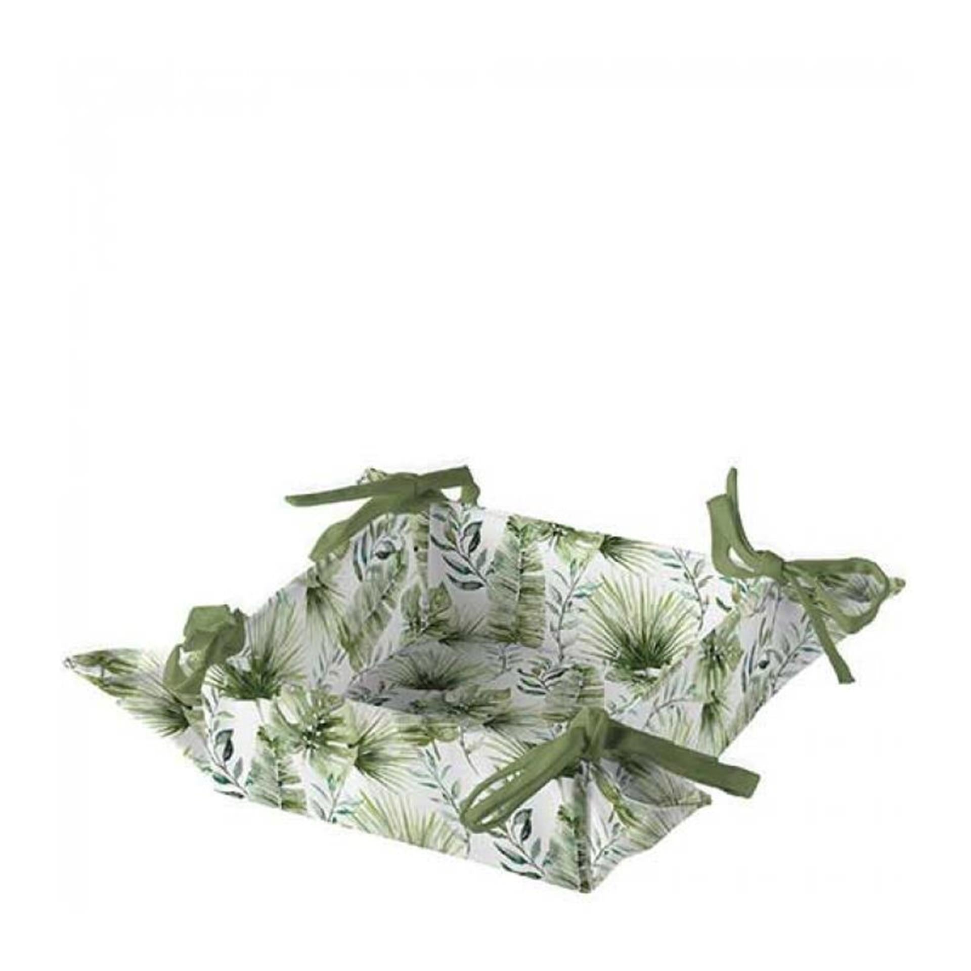 Ambiente broodmand jungle leaves white
