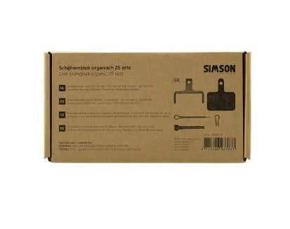 Simson schijfremblokset organisch (25 paar)