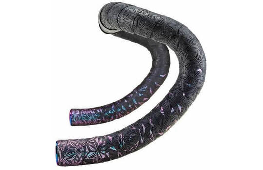 Supacaz - super sticky kush star fade stuurlint zwart olievlek inclusief aluminium olievlek stuurplug