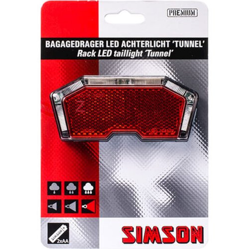 Simson battery rear carrier light tunnel 3 LED auto