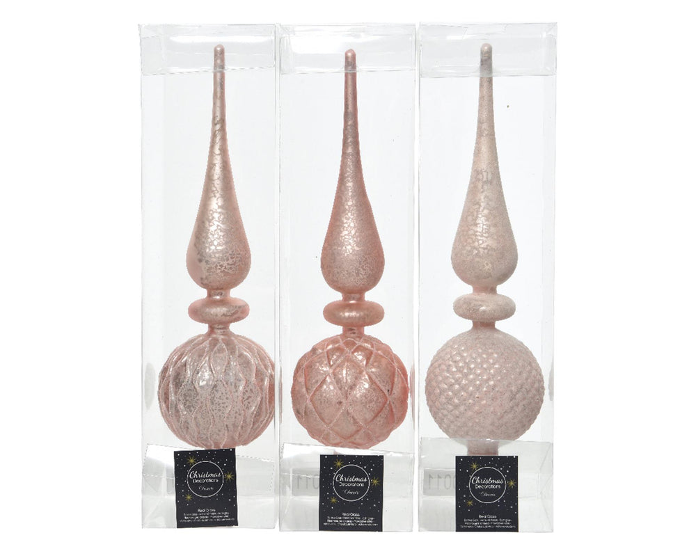 Decoris piek 31cm glas poederroze