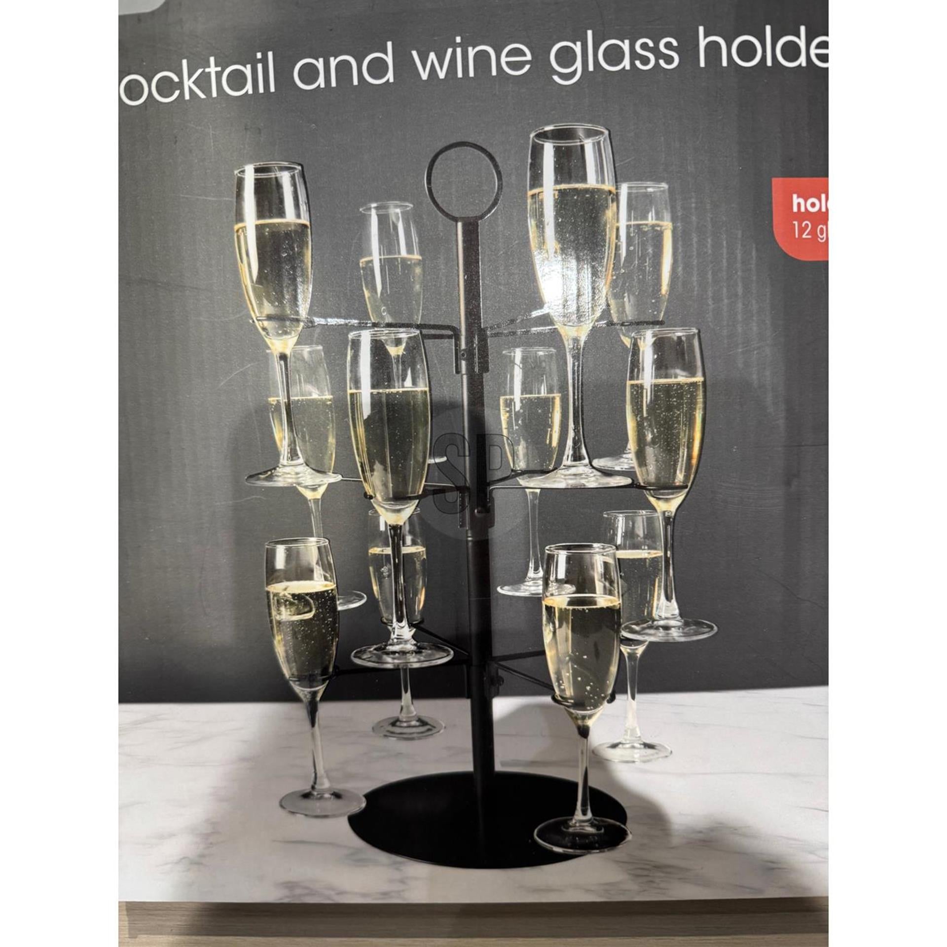 Home styling etagere voor cocktail wijnglazen 3-laags