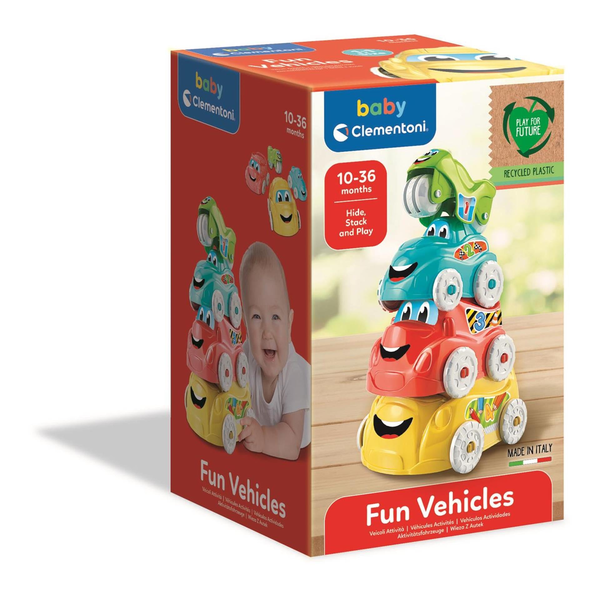 Clementoni Stapeltoren Voertuigen, 4dlg.