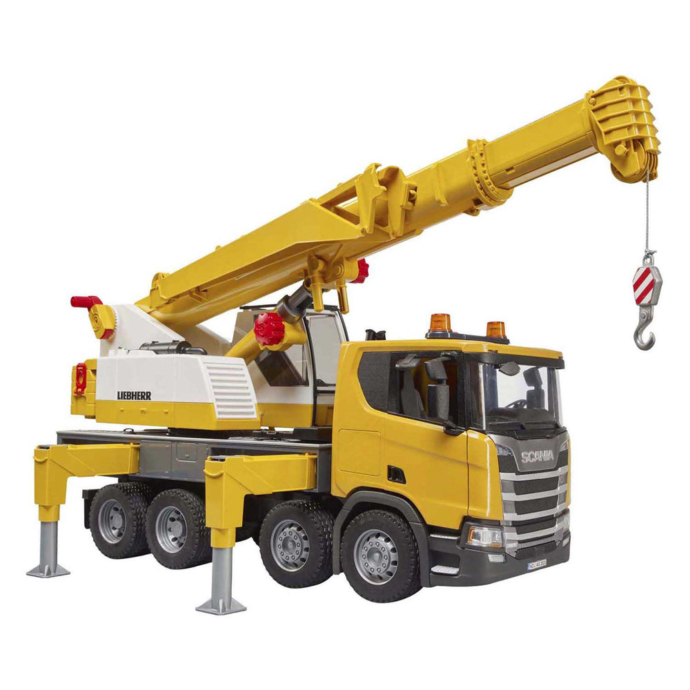Bruder vrachtwagen scania 560r liebherr kraan met vrachtwagen