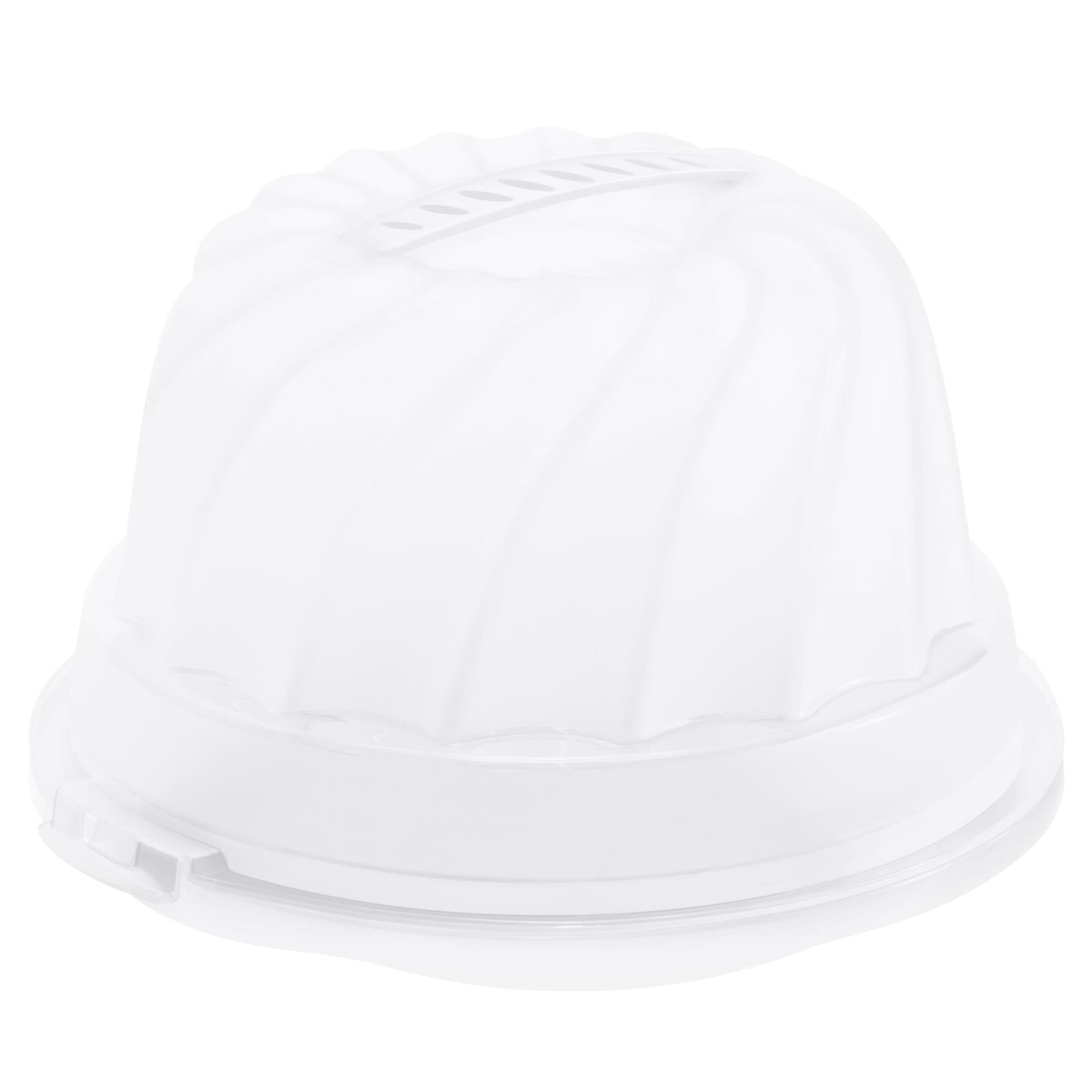 Rotho fresh cakedoos tulband 30,5 cm wit transparant