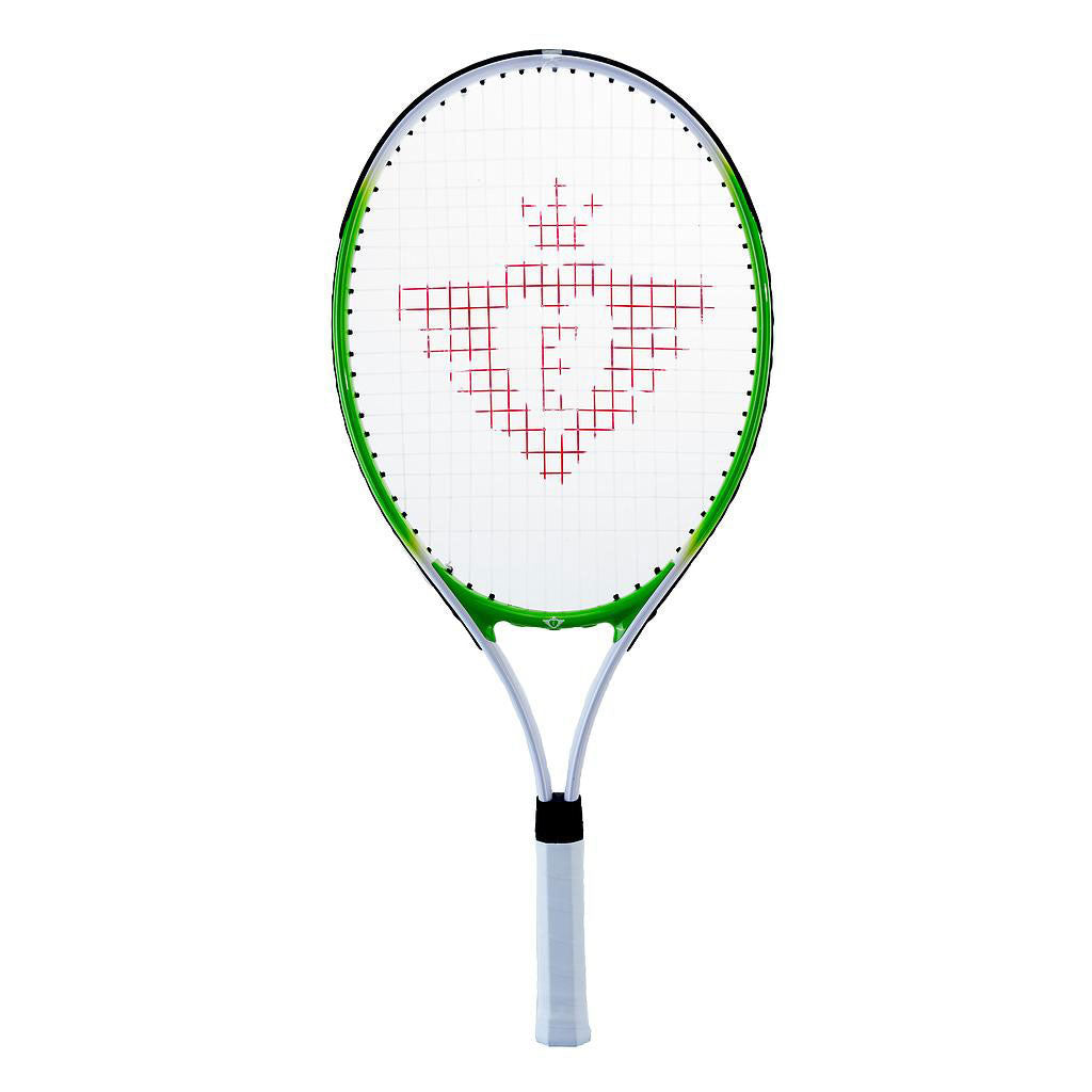 Tennisracket met schoffels en 2 ballen - groen