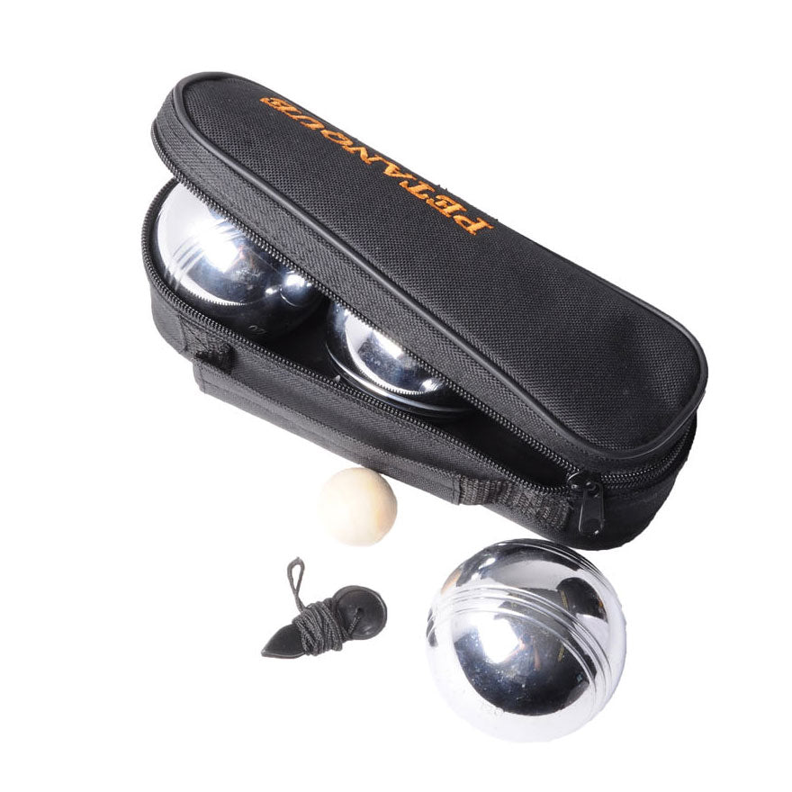 Engelhart longfield jeu de boules spelt 3 metalen ballen in tas