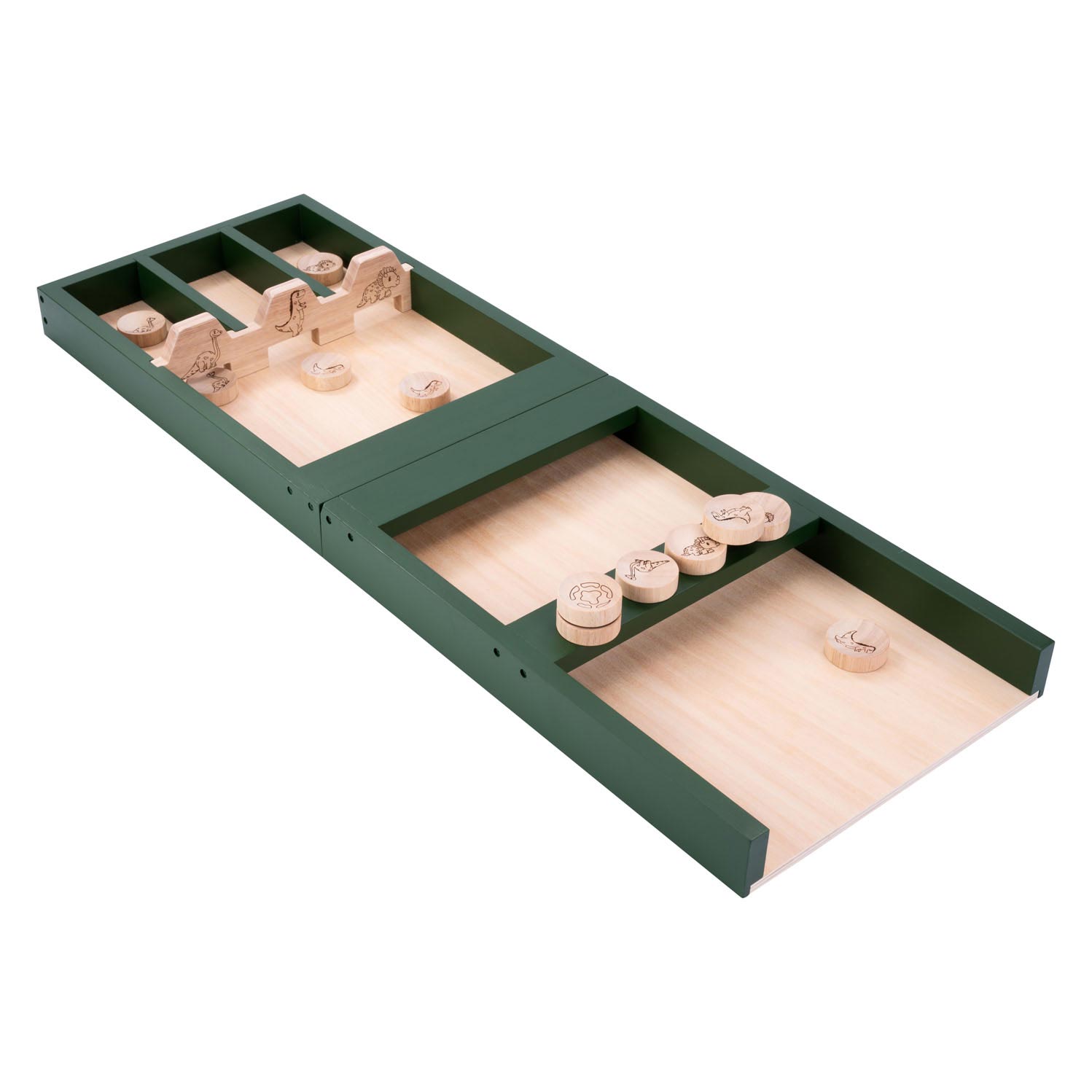Longfield houten kinder sjoelbak dino, 80cm