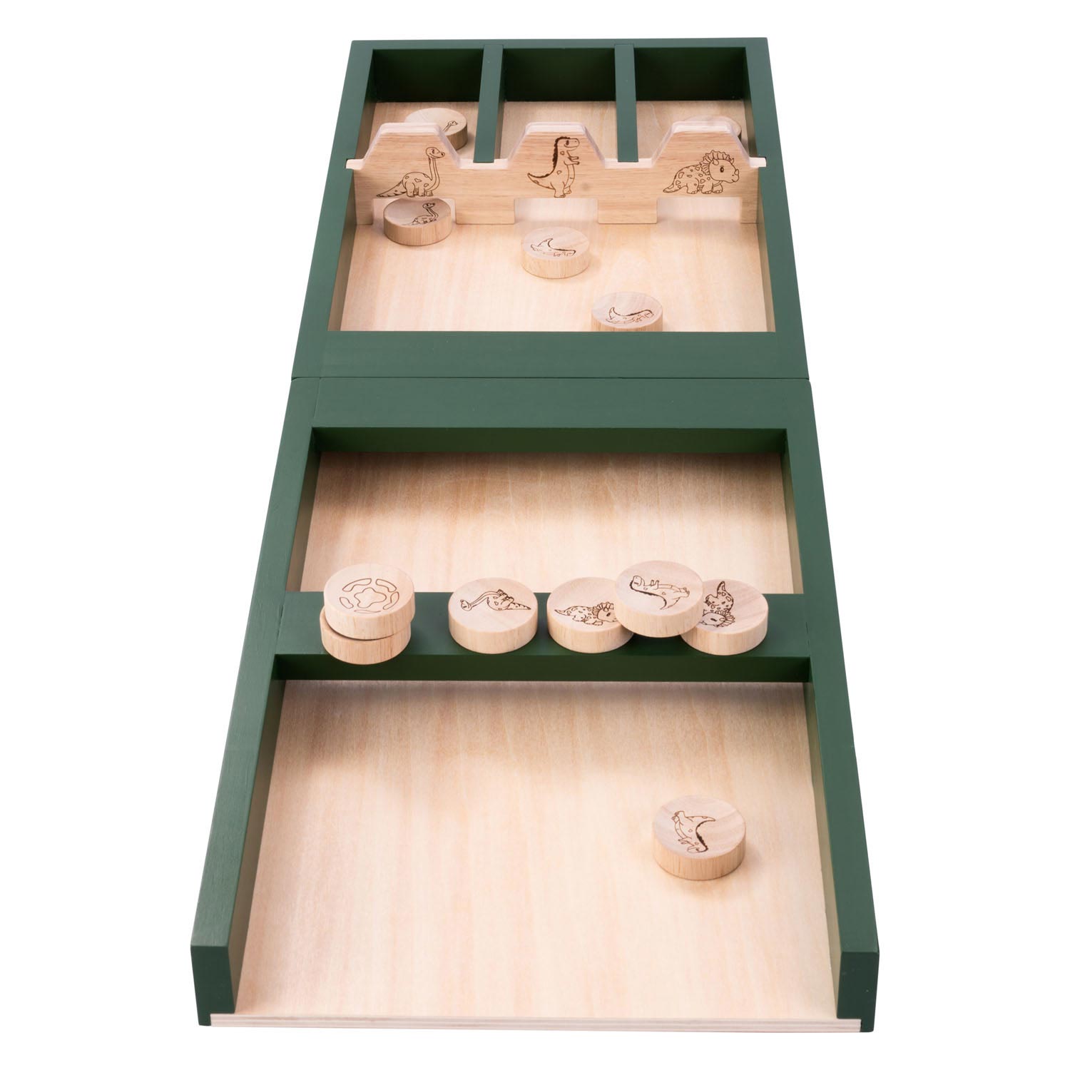 Longfield houten kinder sjoelbak dino, 80cm