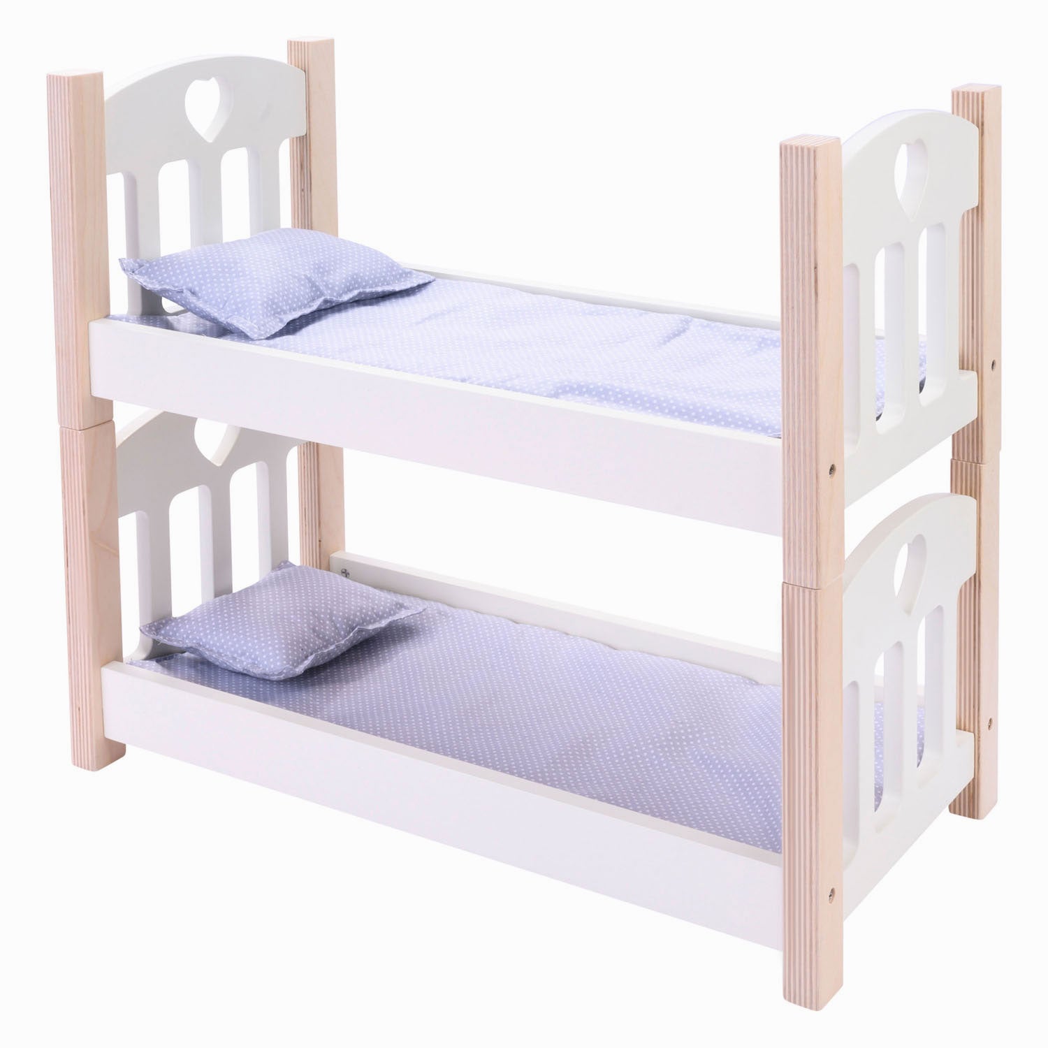 Longfield poppen stapelbed grijs wit