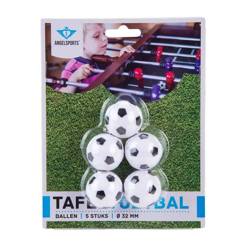 Engelhart tafelvoetbalballetjes zwart wit 5st