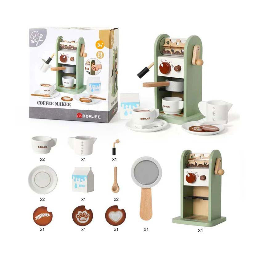 Houten koffiezetapparaat, 14dlg