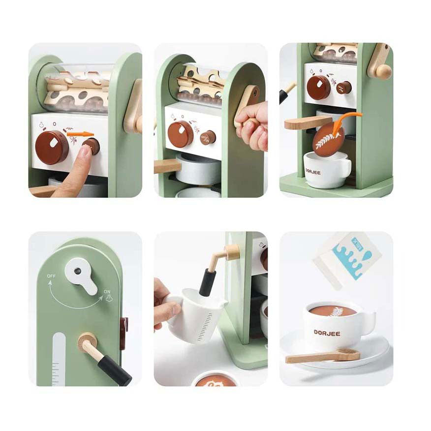 Houten koffiezetapparaat, 14dlg