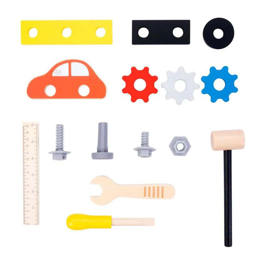 Dorjee Gereedschapskist 33-delig Junior Hout Geel