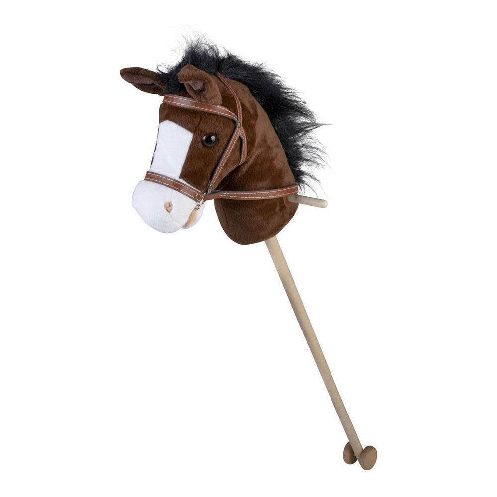 Houten stokpaardje bruin - 95cm