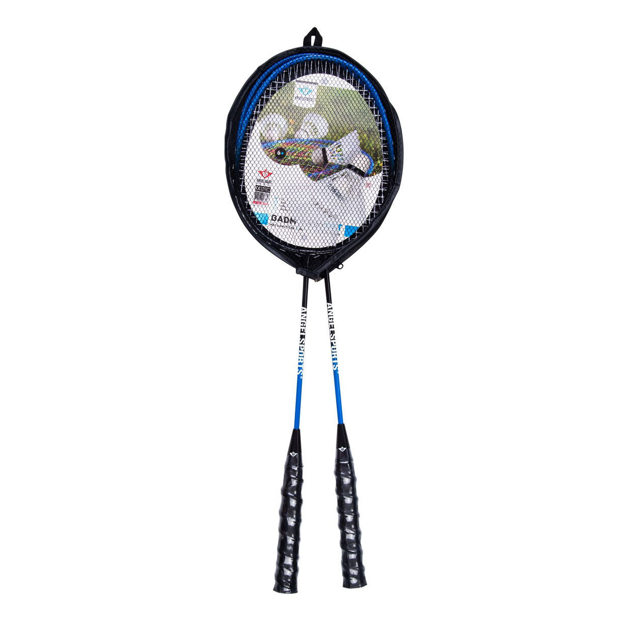 Engelhart badmintonset - 2 shuttles en 2 rackets