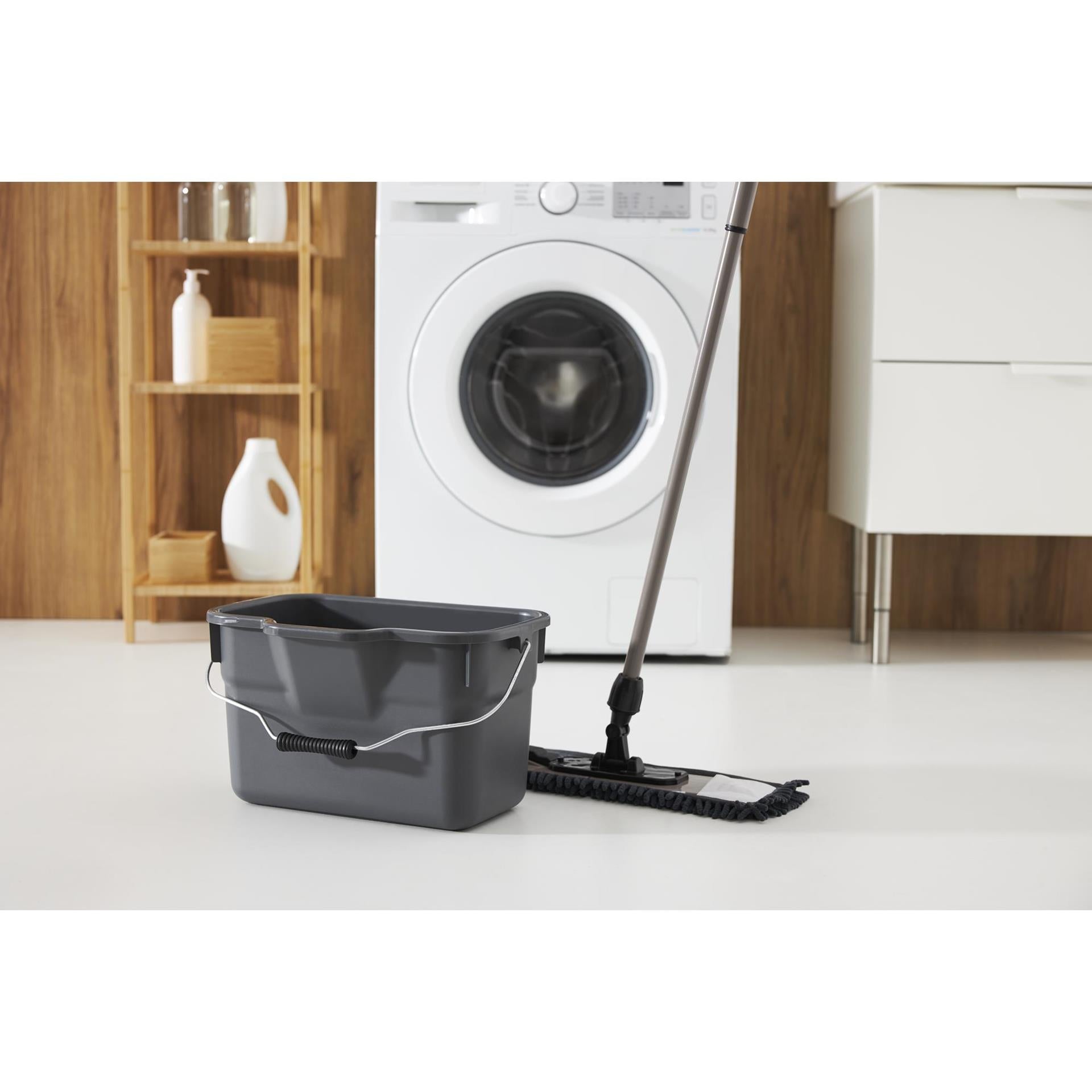Rotho emmer rechthoekig 12l basic antraciet