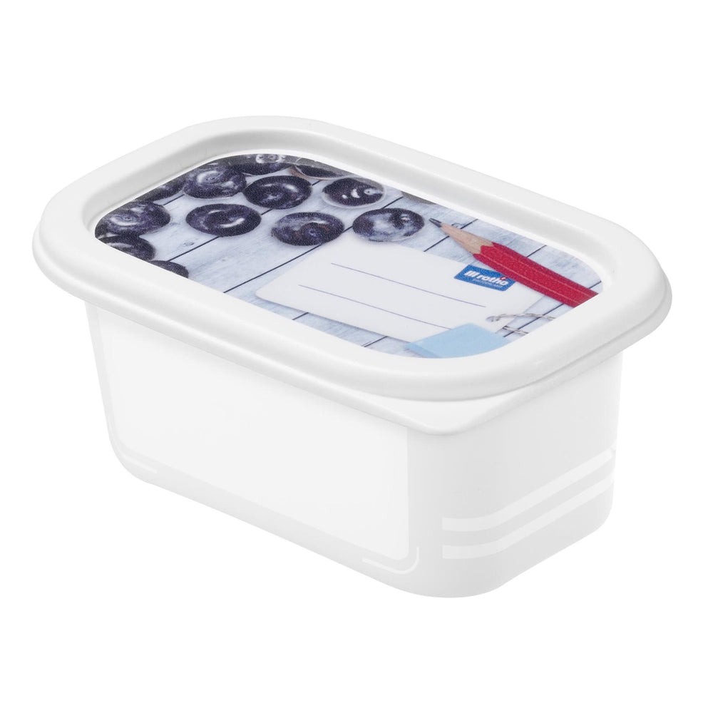 Rotho domino diepvriesdozenset 4-delig 0,2l etiket decor beschrijfbaar