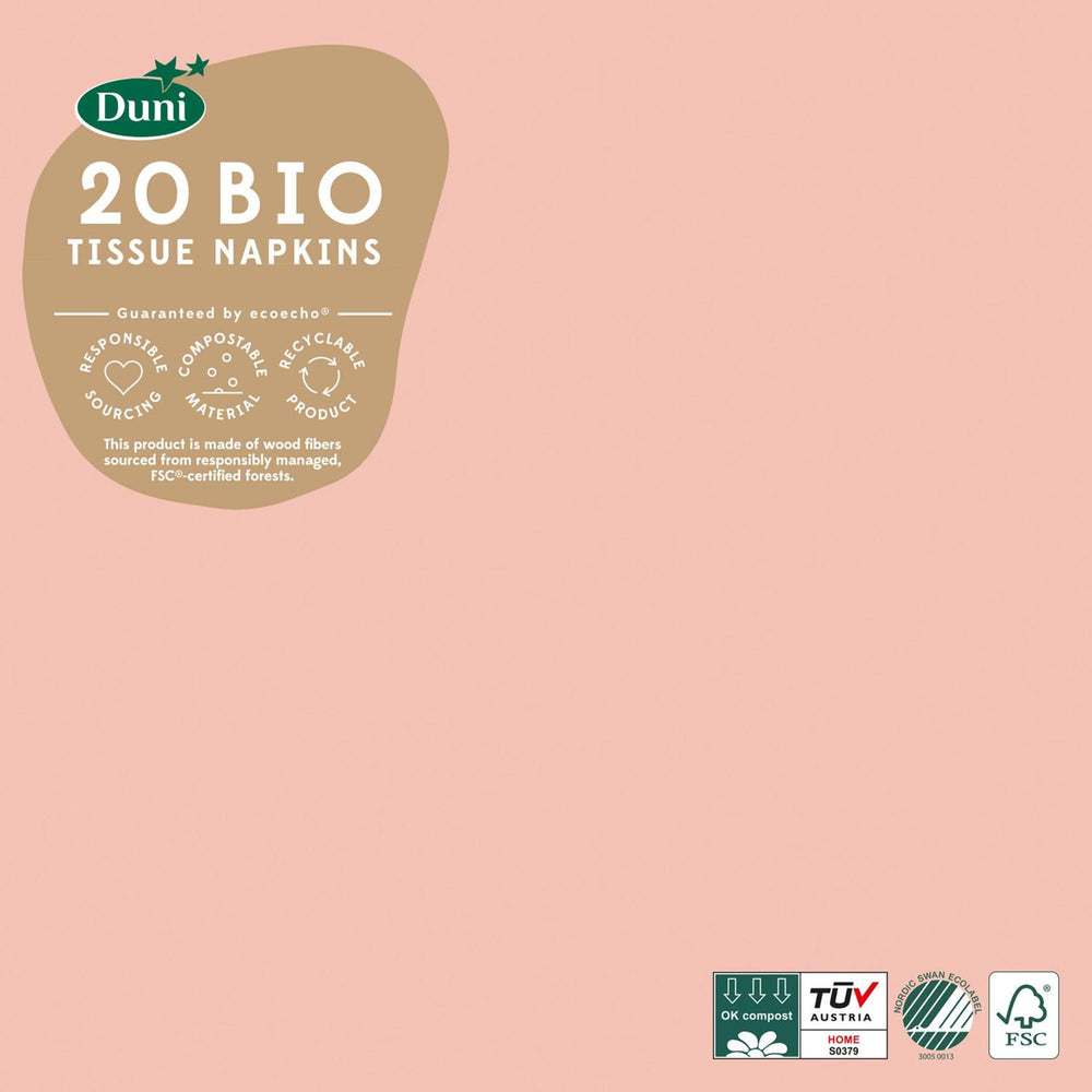 Duni servetten mellow rose 33x33cm