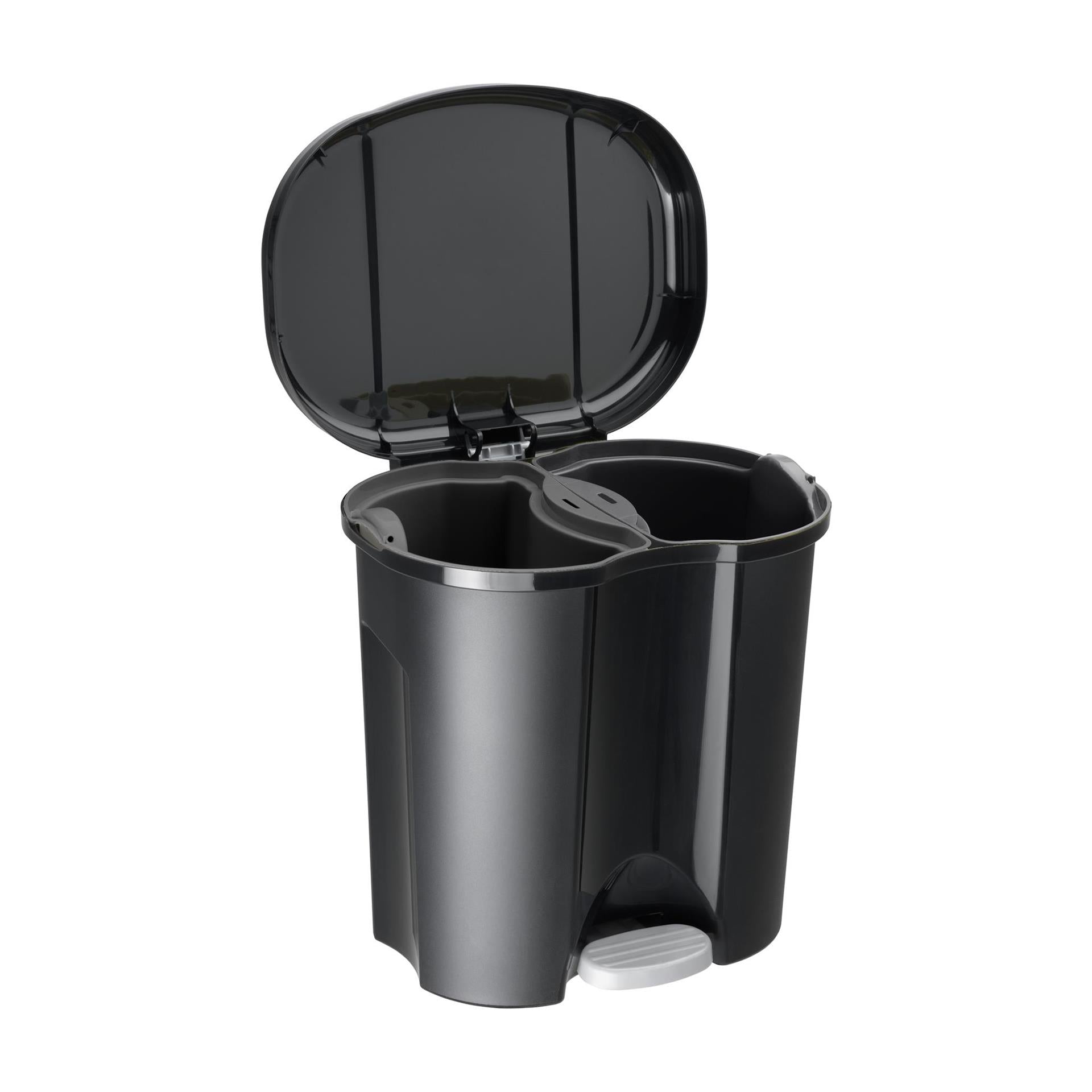 Rotho pila afvalbak 2 x 10l zwart