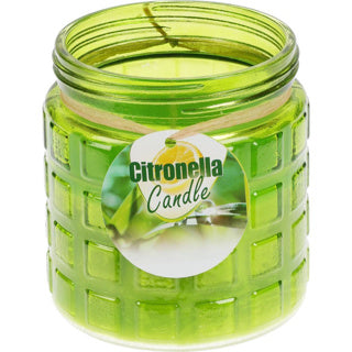 Citronella kaars in glazen pot assorti