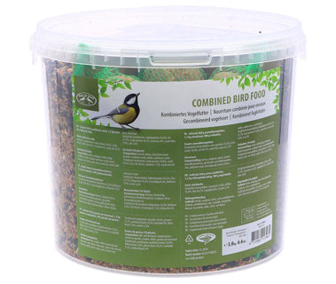 Esschert design westfalia winter voederset voor vogels - 3 kg - strooivoer met zonnebloempitten