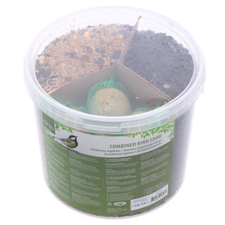 Esschert design westfalia winter voederset voor vogels - 3 kg - strooivoer met zonnebloempitten