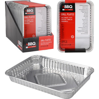 Bbq schalen set van 4 stuks 32x23 cm | 18 stuks
