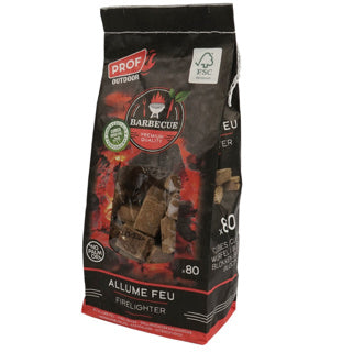 Overige merken aanmaakblokjes bruin zak 80 stuks | 6 stuks