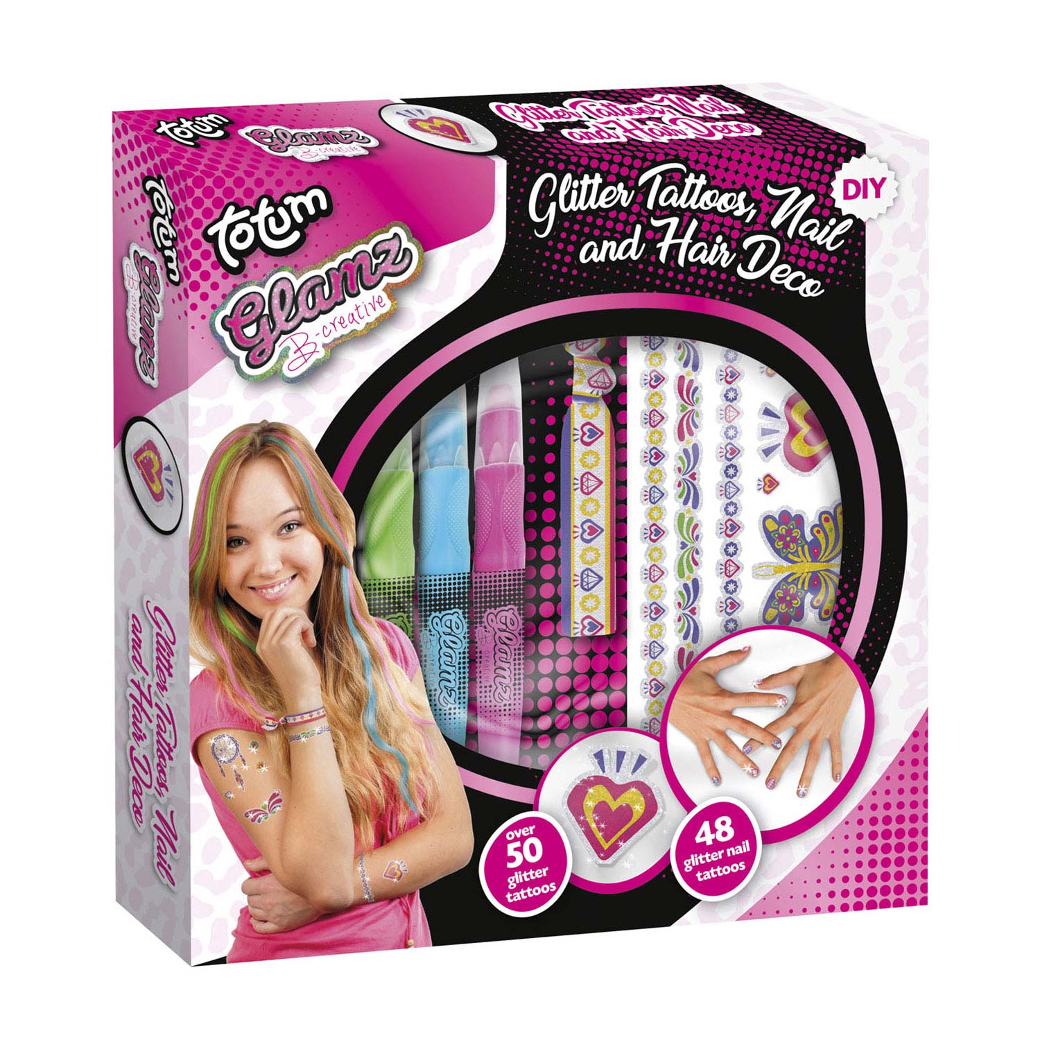 Totum Glamz Glitter tattoo en Haarkrijt