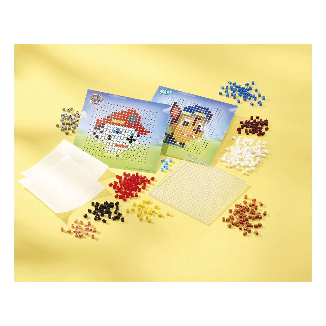 Totum 3in1 paw patrol strijkkalen, gips gieten en pixelkunst knutselset