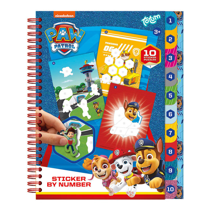 Totum Paw Patrol stickers op nummer boek