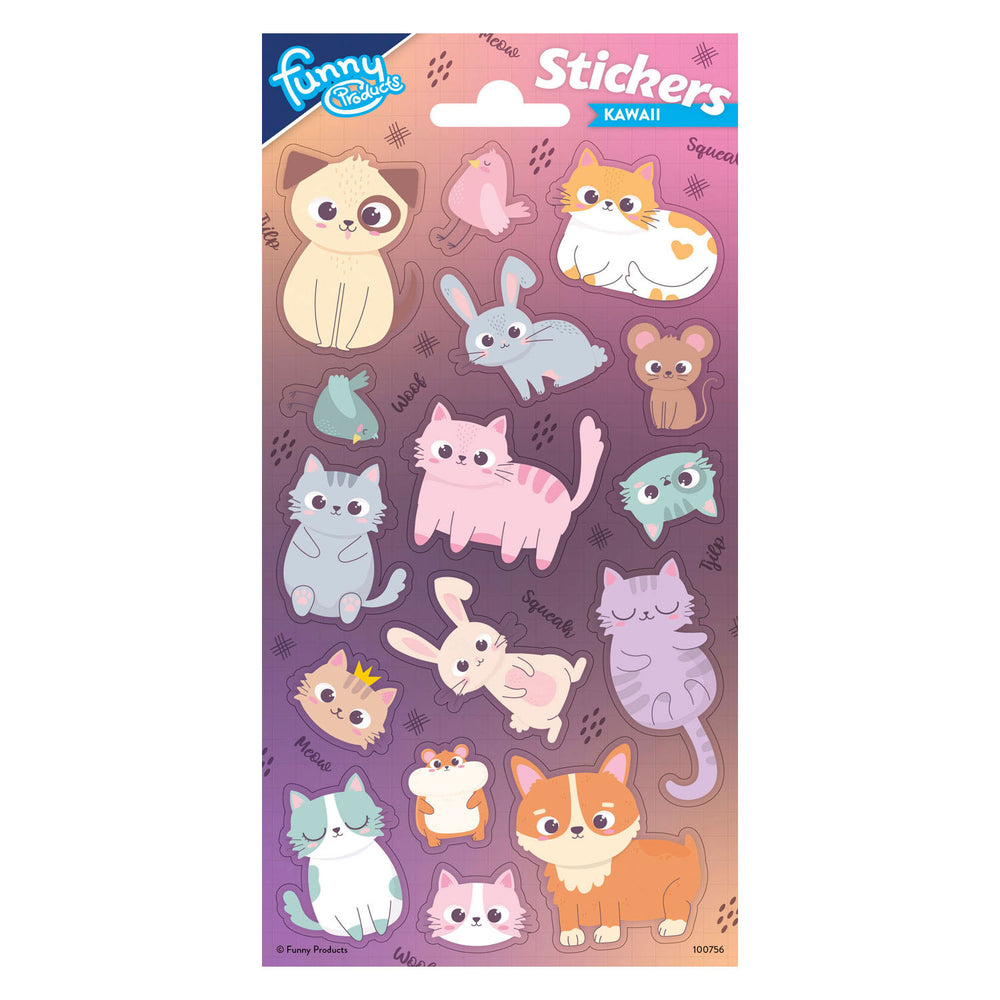 Totum stickervel dieren kawaii