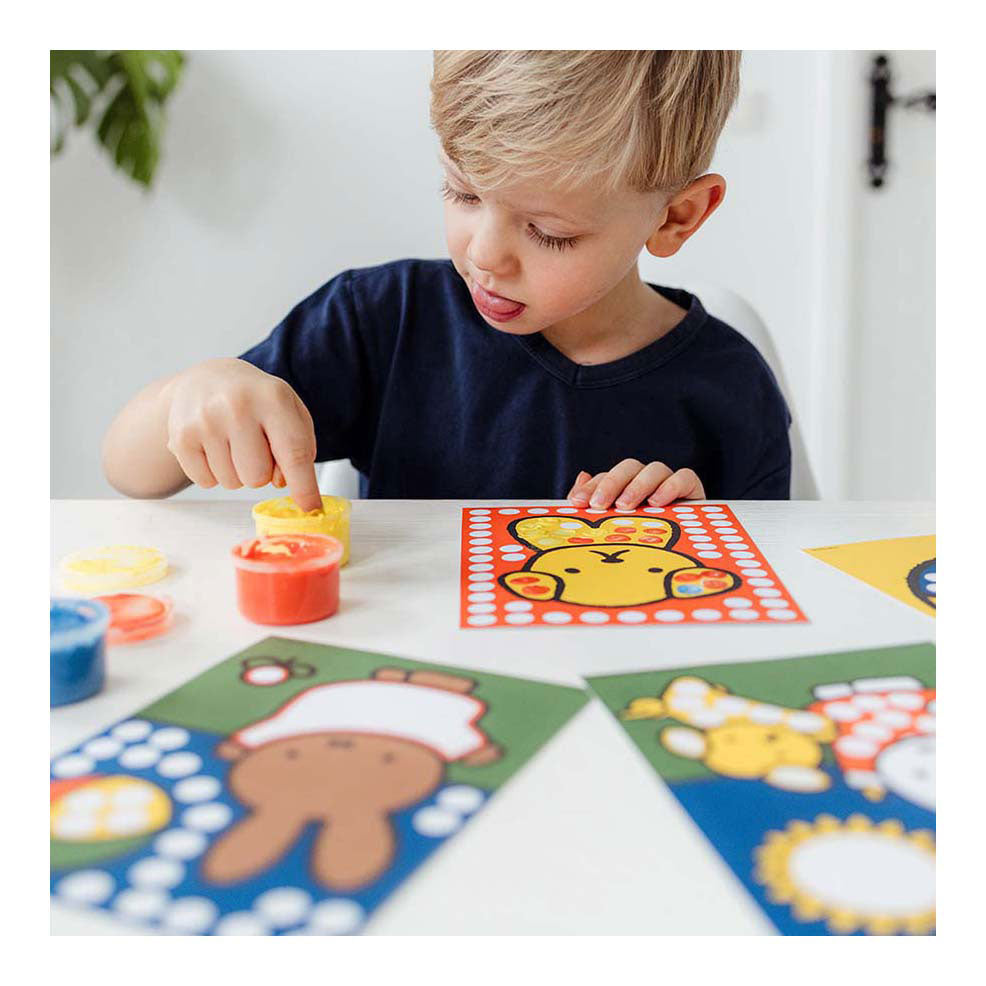 Creatieve knutselgroep nijntje creatief met vingerverf set 14 dlg.