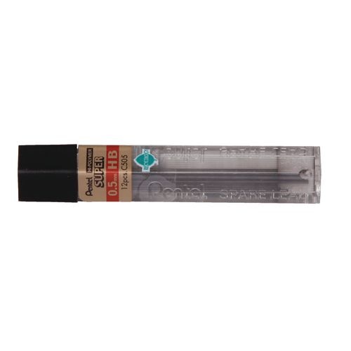 Potloodstiften pentel c505-hb 0,5mm hb zwart