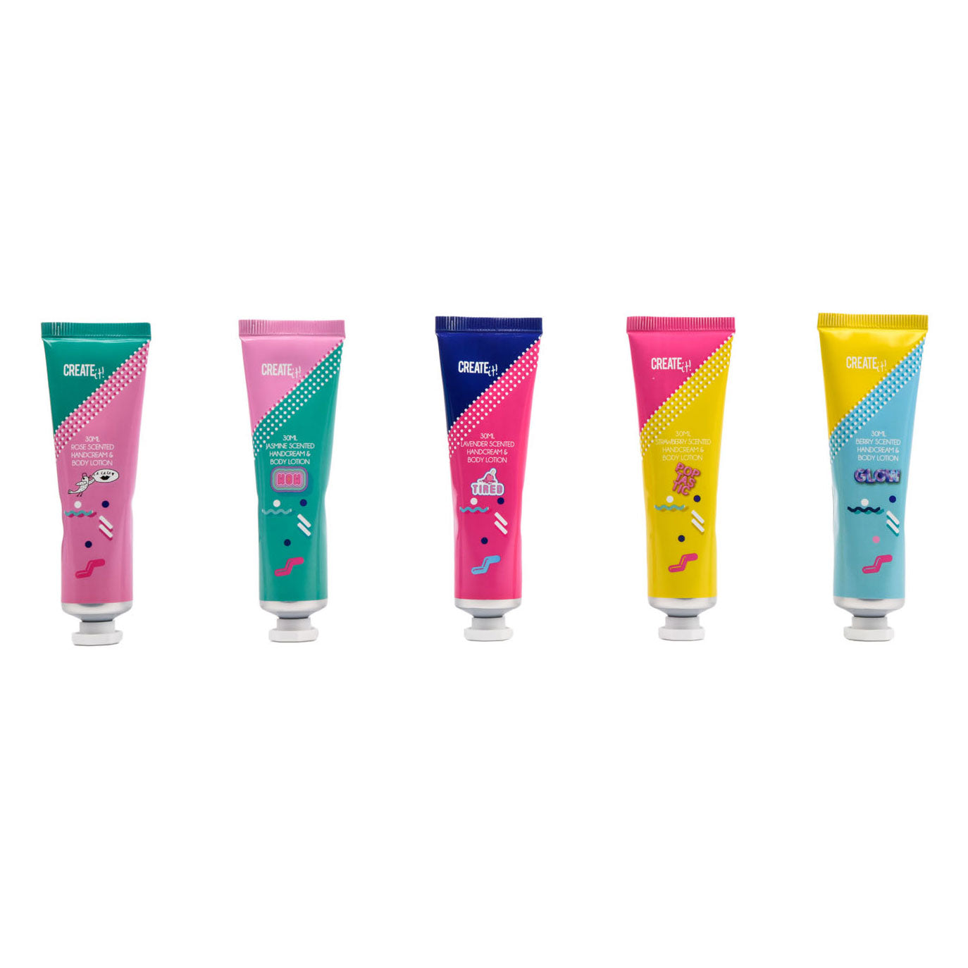 Creëer het! Handcrème en bodylotion Poptastic meisjes 5-delig