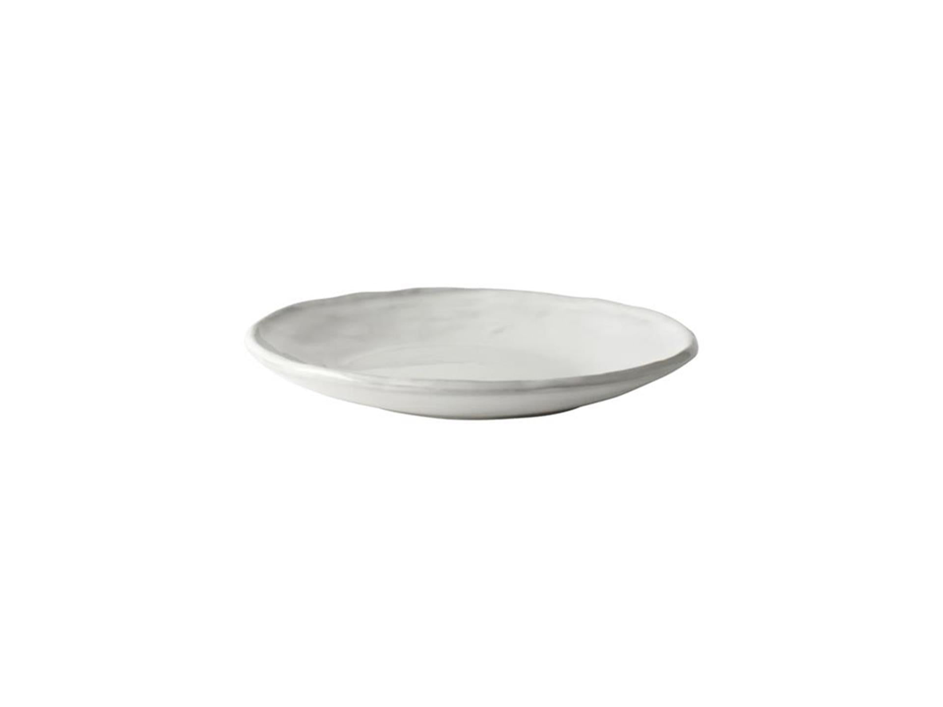 Dutch rose organic bord 17cm wit 4st