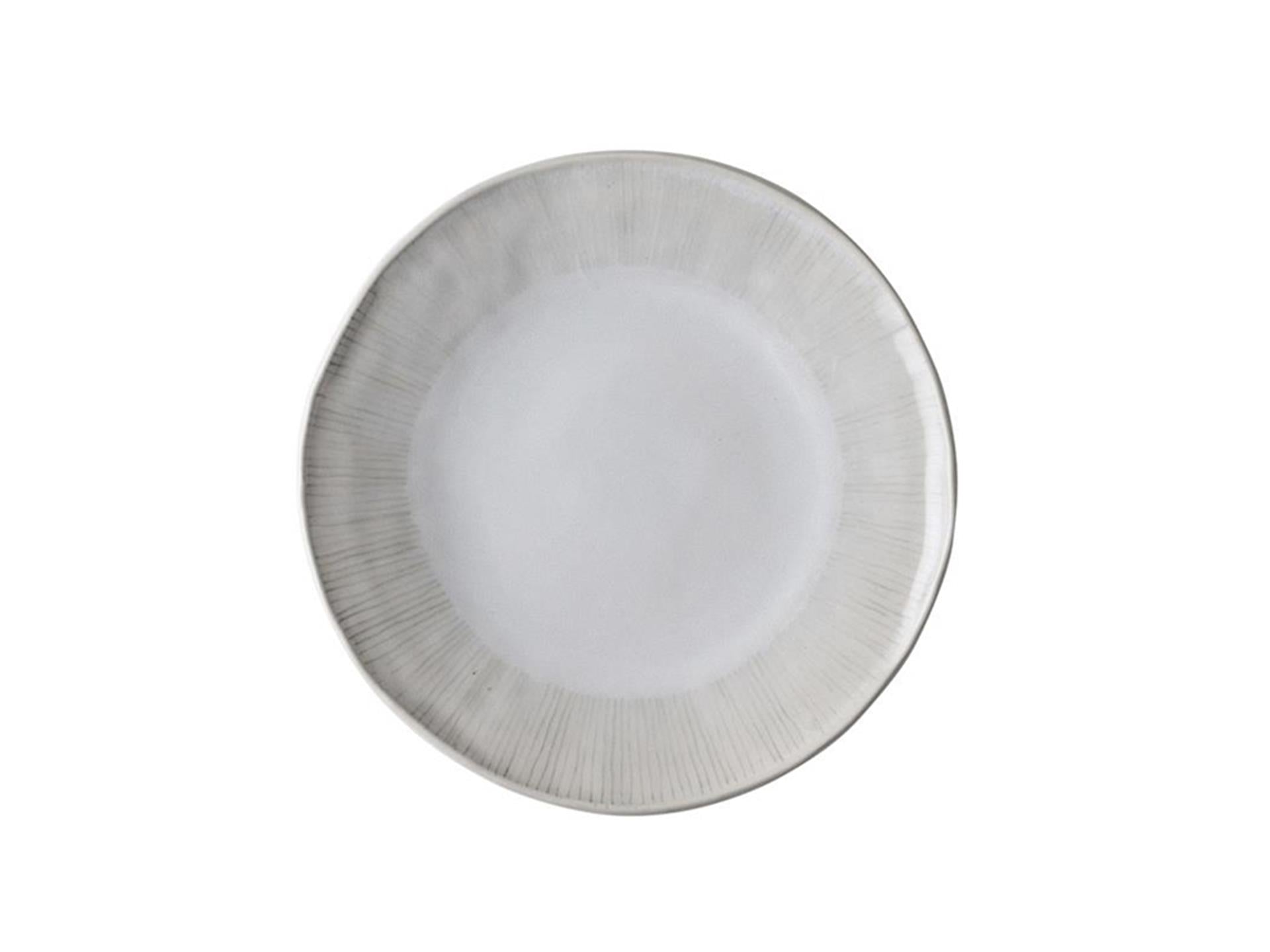 Dutch rose organic bord 21,5cm wit 4st