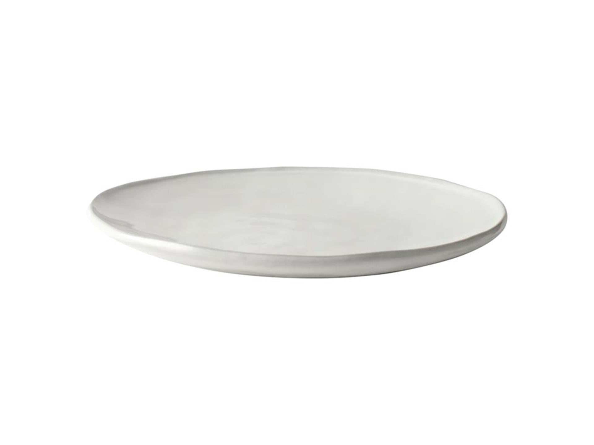 Dutch rose organic bord 26,5cm wit 4st