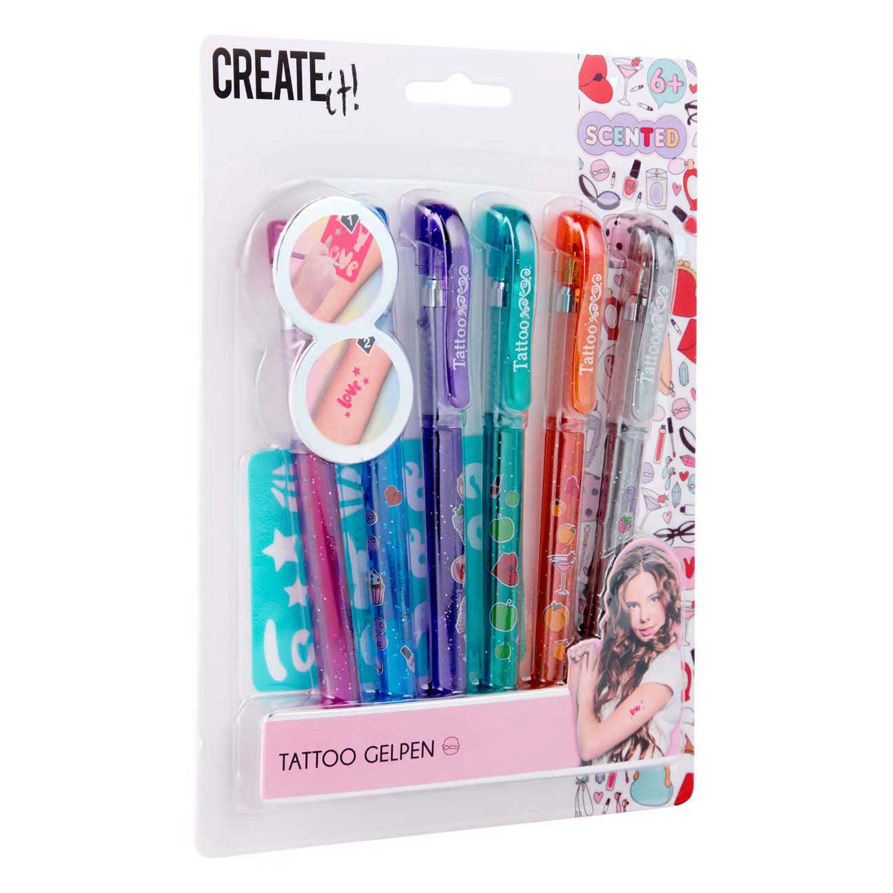 Maak het zelf! Beauty Tattoo Gelpennen, 6st.