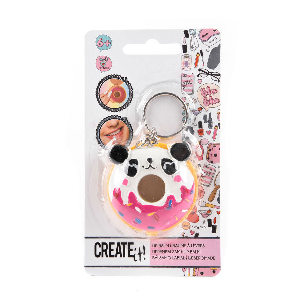 Creëer het! beauty sleutelhanger donut met lippenbalsem