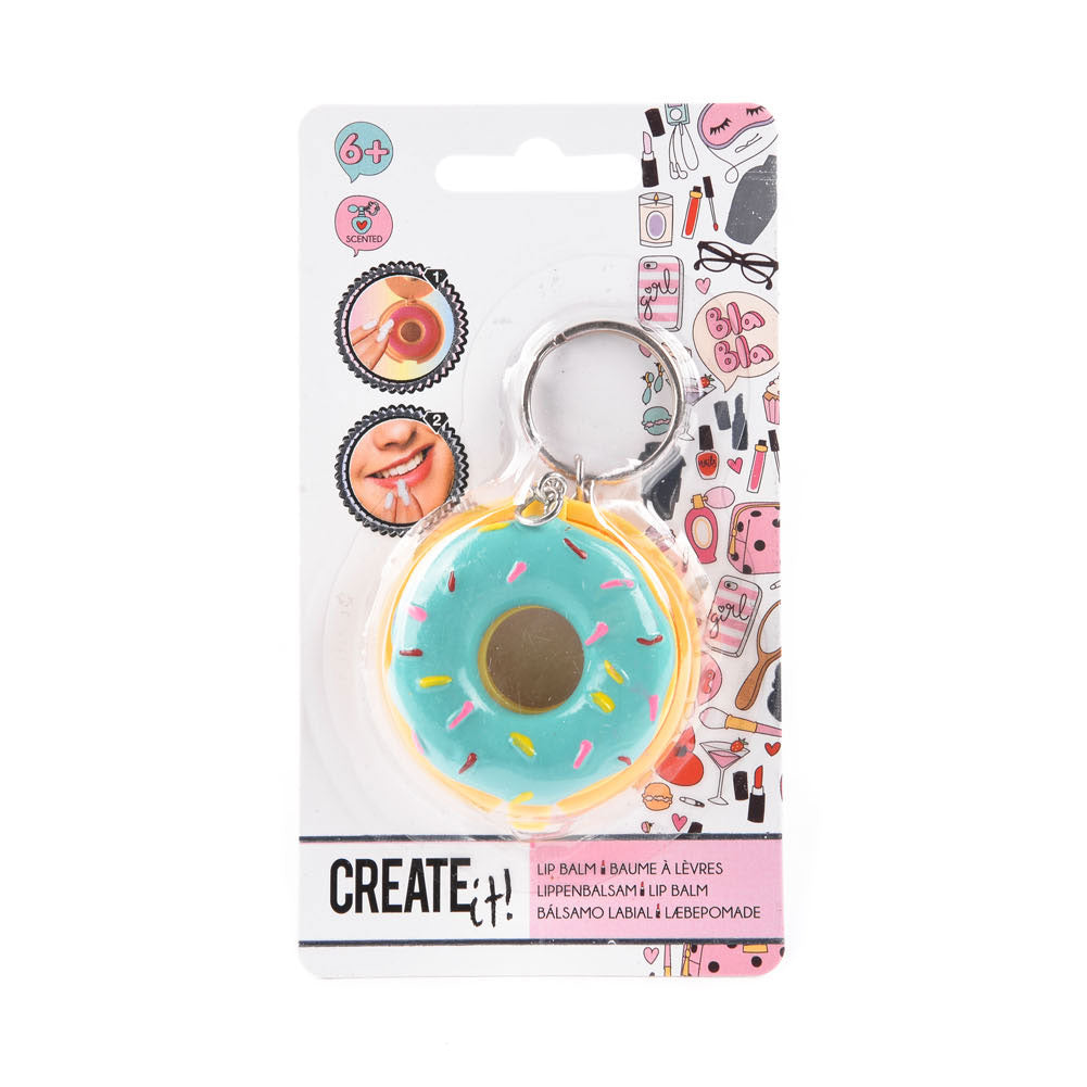 Creëer het! beauty sleutelhanger donut met lippenbalsem