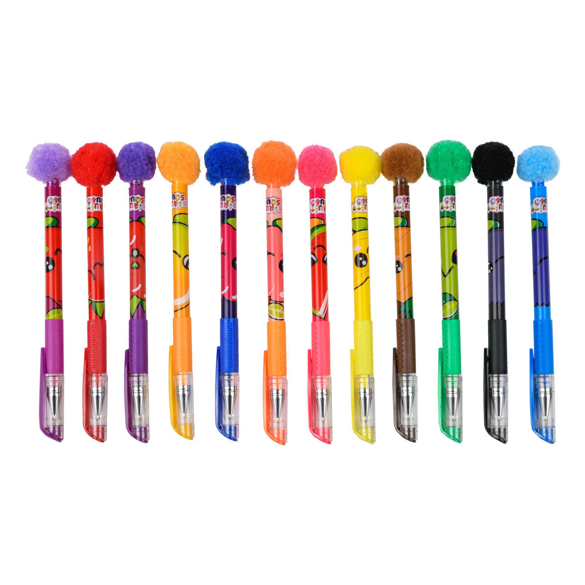 Canenco fruity squad pompom gelpennen met geur, 12st.