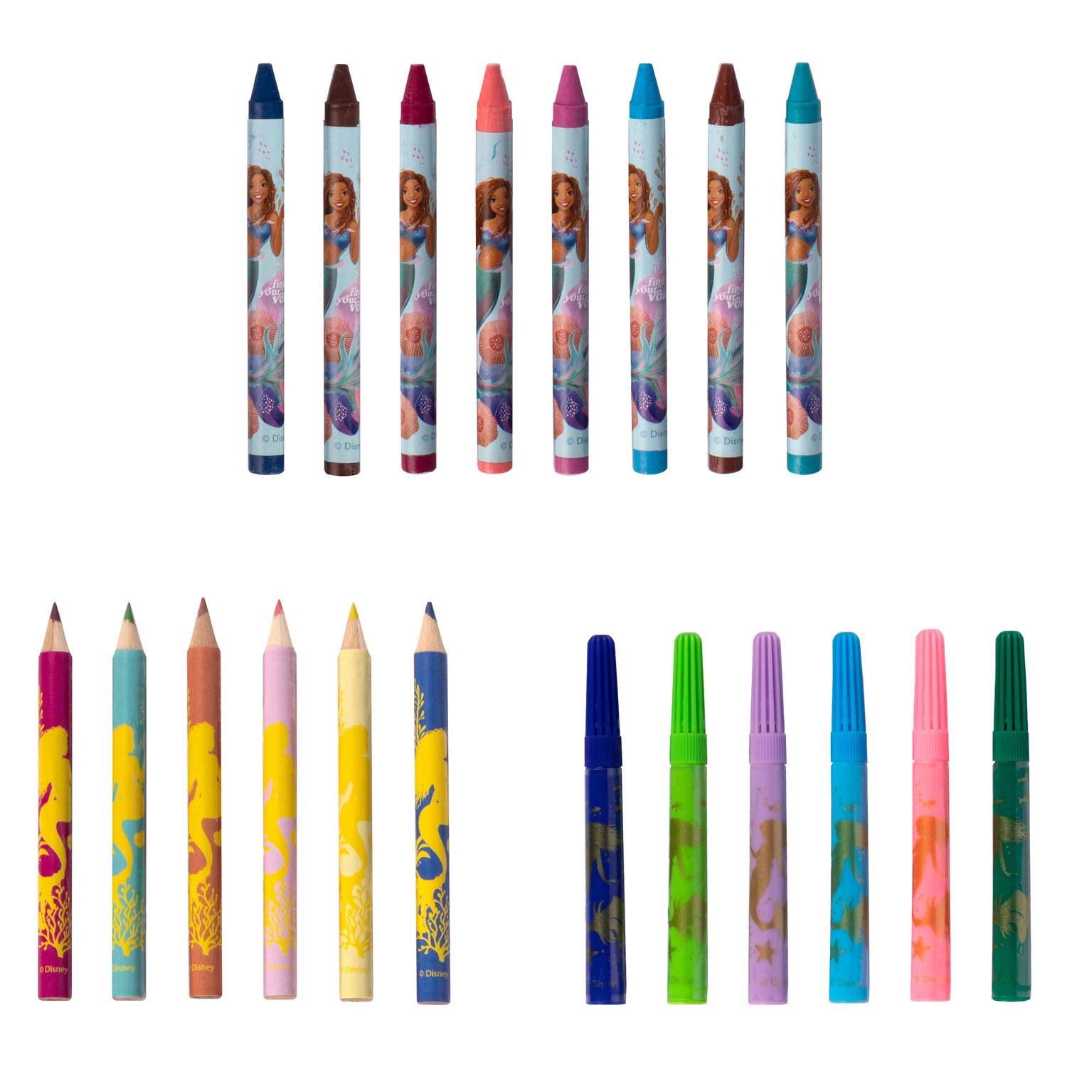 The Little Mermaid 5In1 Kleur Set