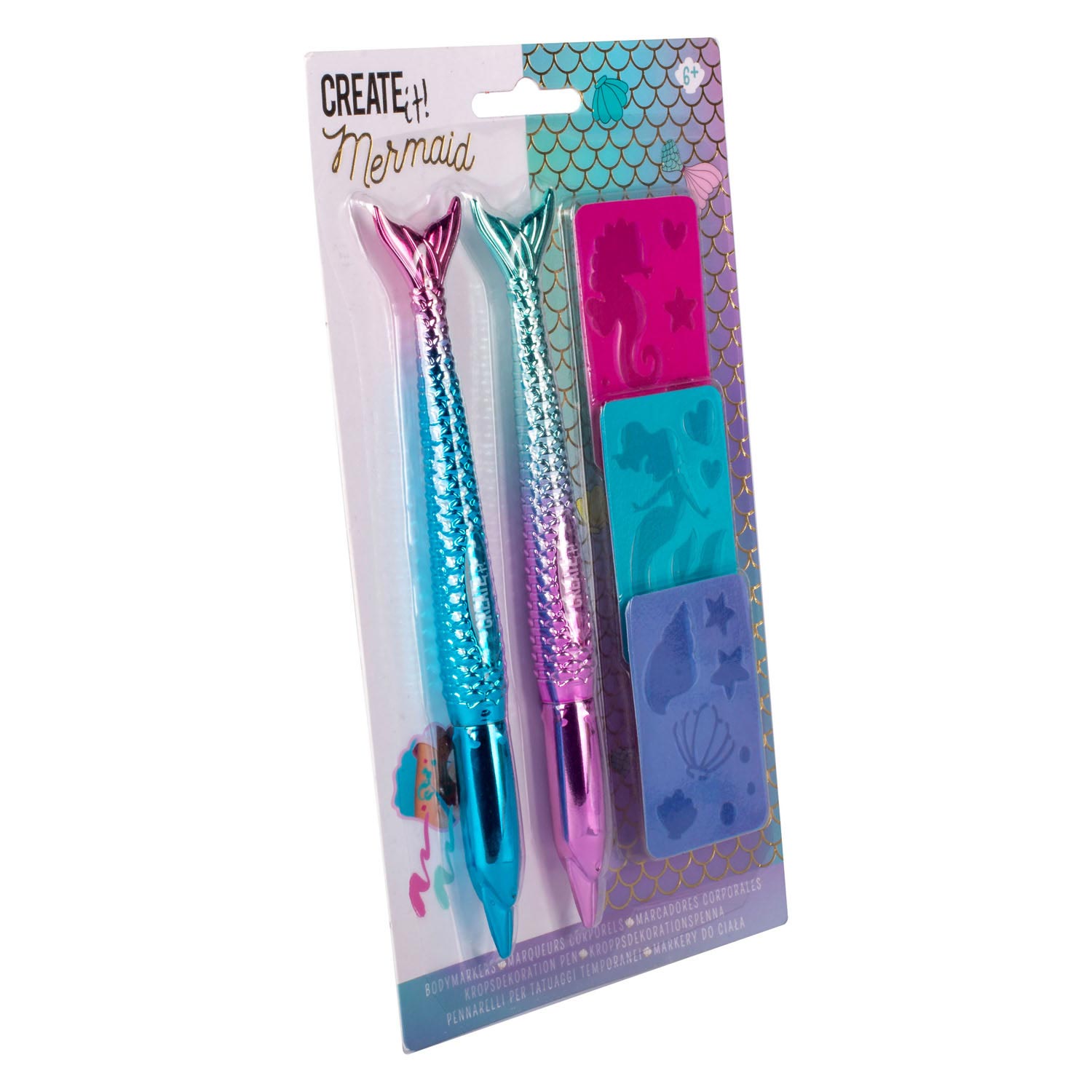 Canenco creëer het! zeemeermin bodymarkers met 3 sjablonen