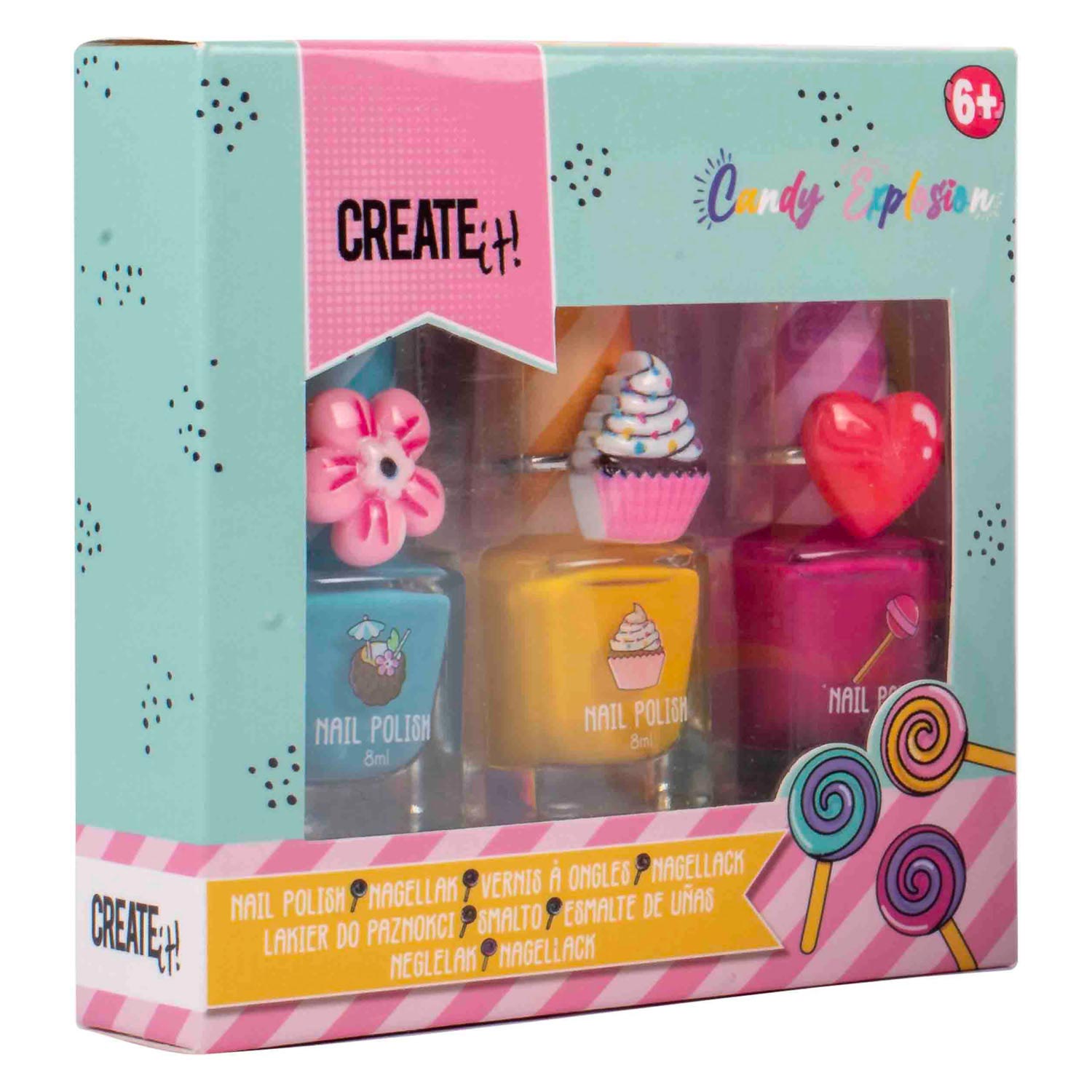 Maak het! Candy Explosion nagellak, 3st.