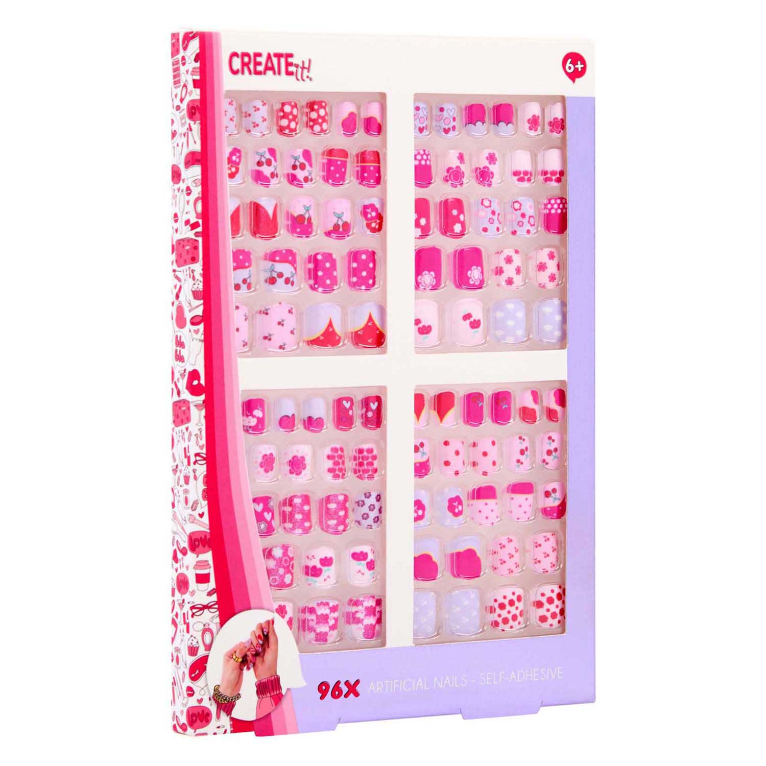 Creëer het! kunstnagels zelfklevende maxiset, 96st
