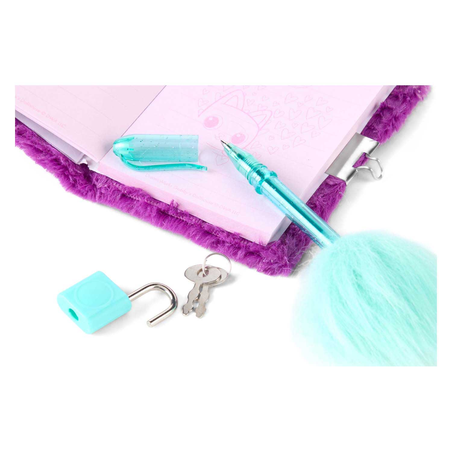 Canenco gabby's poppenhuis pluche dagboek met pluche pen