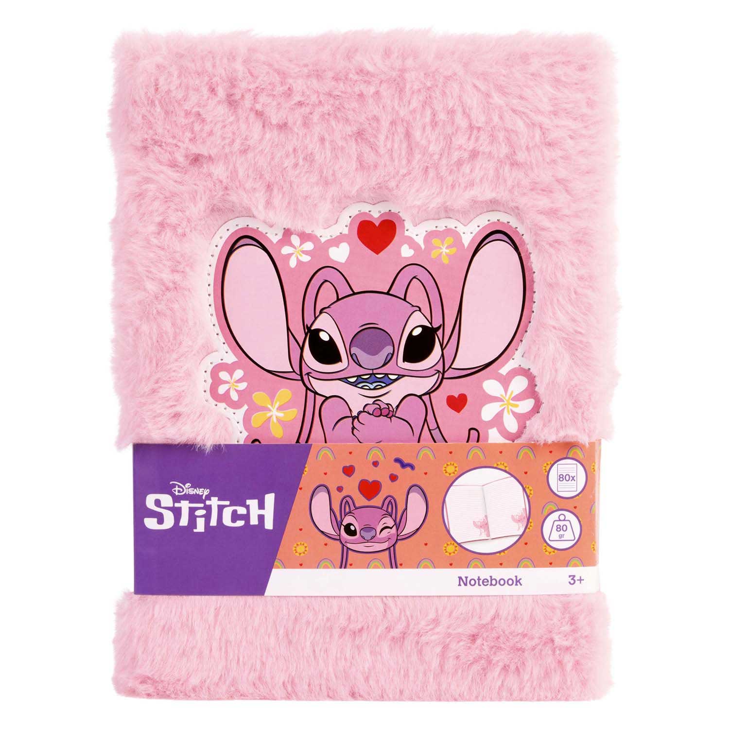 Canenco stitch pluche notitieboek angel