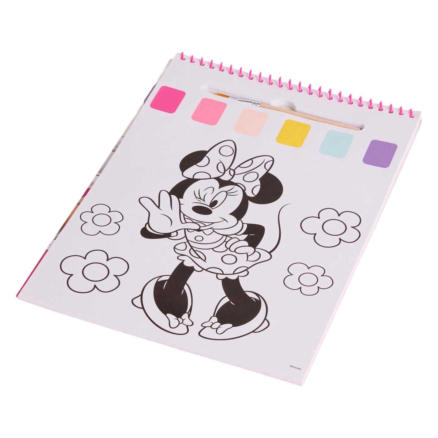 Canenco minnie mouse water verfset boek - incl kwast